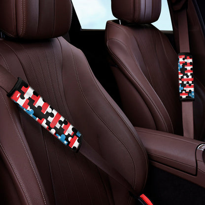American Flag Jigsaw Puzzle Print Car Seat Belt Covers