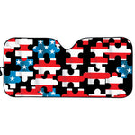 American Flag Jigsaw Puzzle Print Car Sun Shade