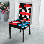 American Flag Jigsaw Puzzle Print Dining Chair Slipcover