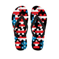 American Flag Jigsaw Puzzle Print Flip Flops