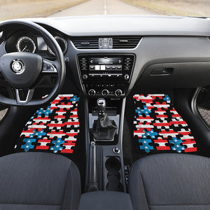 American Flag Jigsaw Puzzle Print Front Car Floor Mats