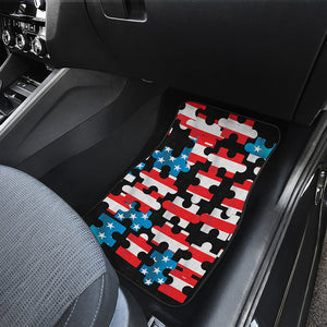 American Flag Jigsaw Puzzle Print Front Car Floor Mats