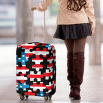 American Flag Jigsaw Puzzle Print Luggage Cover