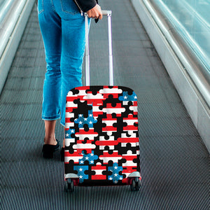 American Flag Jigsaw Puzzle Print Luggage Cover