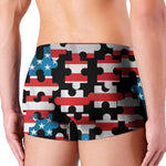 American Flag Jigsaw Puzzle Print Men's Boxer Briefs