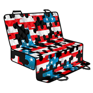 American Flag Jigsaw Puzzle Print Pet Car Back Seat Cover