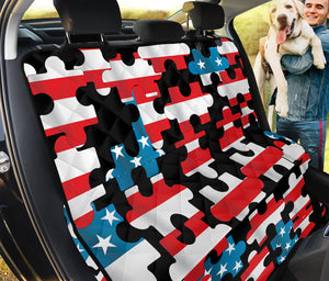 American Flag Jigsaw Puzzle Print Pet Car Back Seat Cover