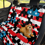 American Flag Jigsaw Puzzle Print Pet Car Back Seat Cover