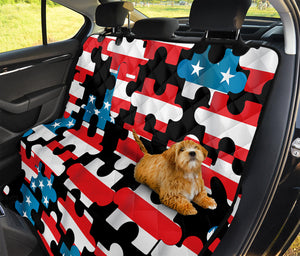 American Flag Jigsaw Puzzle Print Pet Car Back Seat Cover