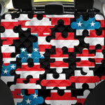 American Flag Jigsaw Puzzle Print Pet Car Back Seat Cover