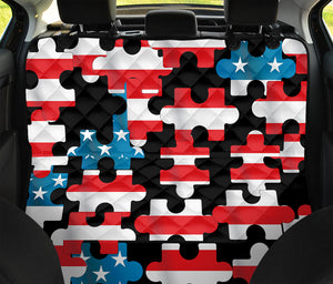 American Flag Jigsaw Puzzle Print Pet Car Back Seat Cover