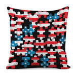 American Flag Jigsaw Puzzle Print Pillow Cover