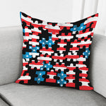 American Flag Jigsaw Puzzle Print Pillow Cover