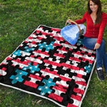 American Flag Jigsaw Puzzle Print Quilt
