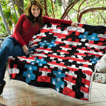 American Flag Jigsaw Puzzle Print Quilt