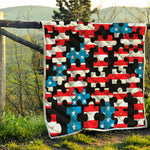 American Flag Jigsaw Puzzle Print Quilt