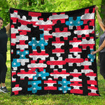 American Flag Jigsaw Puzzle Print Quilt
