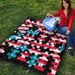 American Flag Jigsaw Puzzle Print Quilt