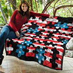 American Flag Jigsaw Puzzle Print Quilt