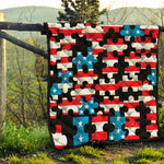 American Flag Jigsaw Puzzle Print Quilt