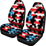 American Flag Jigsaw Puzzle Print Universal Fit Car Seat Covers