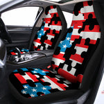 American Flag Jigsaw Puzzle Print Universal Fit Car Seat Covers