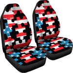 American Flag Jigsaw Puzzle Print Universal Fit Car Seat Covers