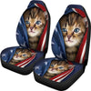 American Flag Kitty Patriotic Universal Fit Car Seat Covers GearFrost