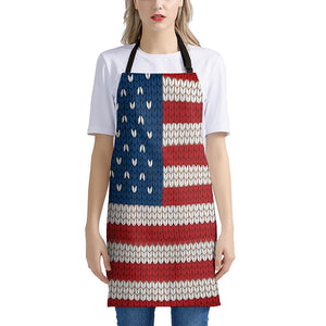 American Flag Knitted Print Apron