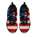 American Flag Knitted Print Black Sneakers