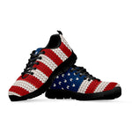 American Flag Knitted Print Black Sneakers