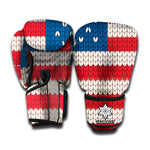 American Flag Knitted Print Boxing Gloves