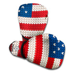 American Flag Knitted Print Boxing Gloves