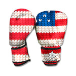 American Flag Knitted Print Boxing Gloves