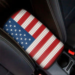 American Flag Knitted Print Car Center Console Cover