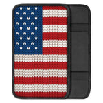 American Flag Knitted Print Car Center Console Cover