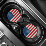 American Flag Knitted Print Car Coasters