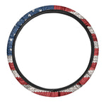 American Flag Knitted Print Car Steering Wheel Cover