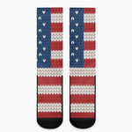 American Flag Knitted Print Crew Socks