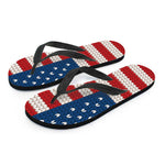 American Flag Knitted Print Flip Flops