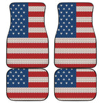 American Flag Knitted Print Front and Back Car Floor Mats