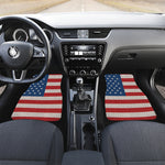 American Flag Knitted Print Front and Back Car Floor Mats