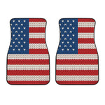 American Flag Knitted Print Front Car Floor Mats