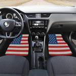 American Flag Knitted Print Front Car Floor Mats