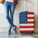 American Flag Knitted Print Luggage Cover