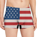 American Flag Knitted Print Men's Boxer Briefs