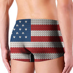 American Flag Knitted Print Men's Boxer Briefs