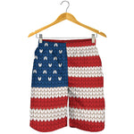 American Flag Knitted Print Men's Shorts