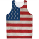 American Flag Knitted Print Men's Tank Top