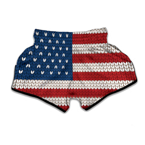 American Flag Knitted Print Muay Thai Boxing Shorts